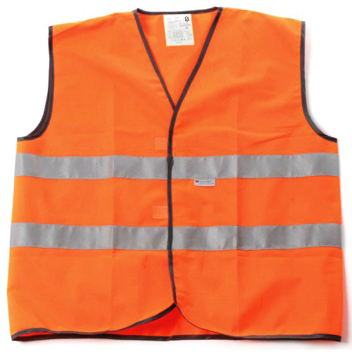 Reflective safety vest EN471 - orange (sleeveless)