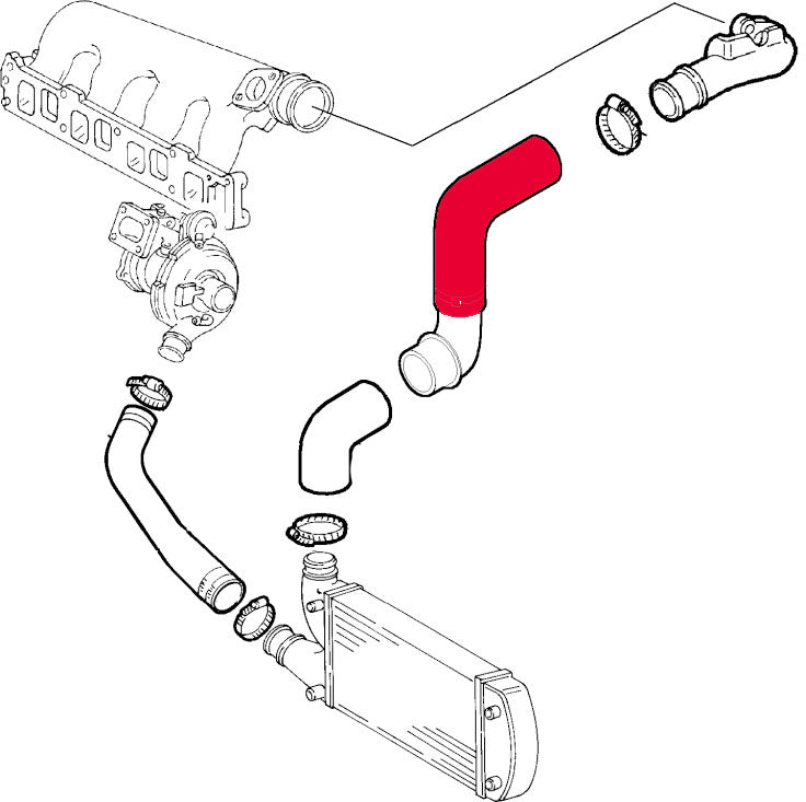 Upper pipe of Fiat Marea 1.9 JTD turbine