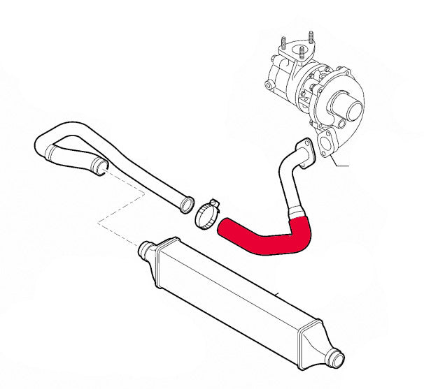 Turbocharger downpipe Alfa Mito, Fiat Grande/Evo Punto 1.3 JTDM