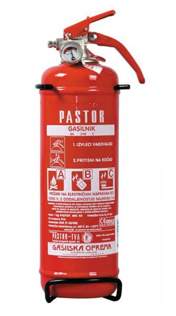 Fire extinguisher PASTOR P1 1kg 8A 34B C 501004GO