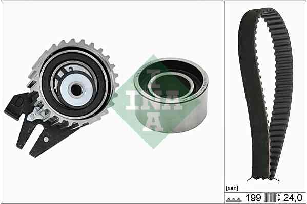 Timing belt kit INA Alfa 166, 159, Brera, Spider (939) 2.4 JTDM