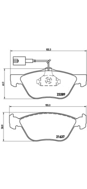 Brake pads BREMBO - front Alfa 145, 146, 156, GTV/Spider (916)