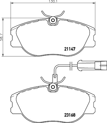 Zavorne ploščice TEXTAR (spredaj - za 284 mm) Alfa 155, GTV, Spider