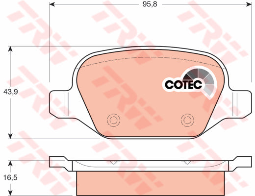 Brake pads TRW (rear) Alfa 147, 156, GT
