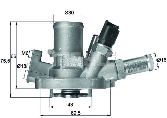 Thermostat MAHLE (original) Alfa Giulietta, Mito 1.4 TB